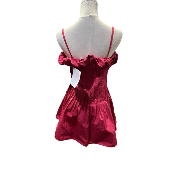 Free People Rose Bud Mini Dress – Pink Fit & Flare Party Dress - Picture 4 of 4